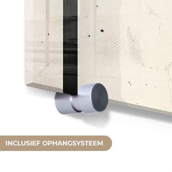 MuchoWow® Tableau sur verre 60x90 cm - Tableau sur verre acrylique - Rose - Abstrait - Esthétique - Moderne - Formes - Photo sur verre - Décoration murale salon - Décoration murale chambre - Peintures