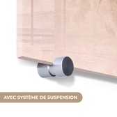 MuchoWow® Peinture sur verre 80x60 cm - Peinture sur verre acrylique - Mer - Plage - Rose - Nature - Photo sur verre - Peintures