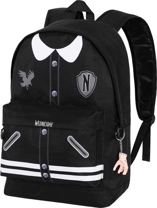 Foto: Karactermania wednesday hs fan 2 0 rugzak handbagage backpack met trolley bevestiging rugtas zwart