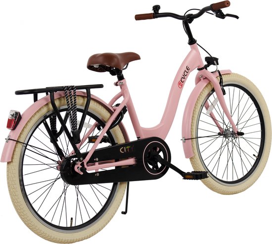 2Cycle City kinderfiets 24 inch (8 tot 10 jaar) voor meisjes roze van 2Cycle — afbeelding 3