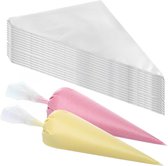 Spuitzak - spuitzakken wegwerp - 100 stuks - Wegwerp Spuitzak - Icing Bag - Puntzak - 25*43 cm（18 inch） - Slagroom - Taart - Duurzam - Garneerspuiten - Wit
