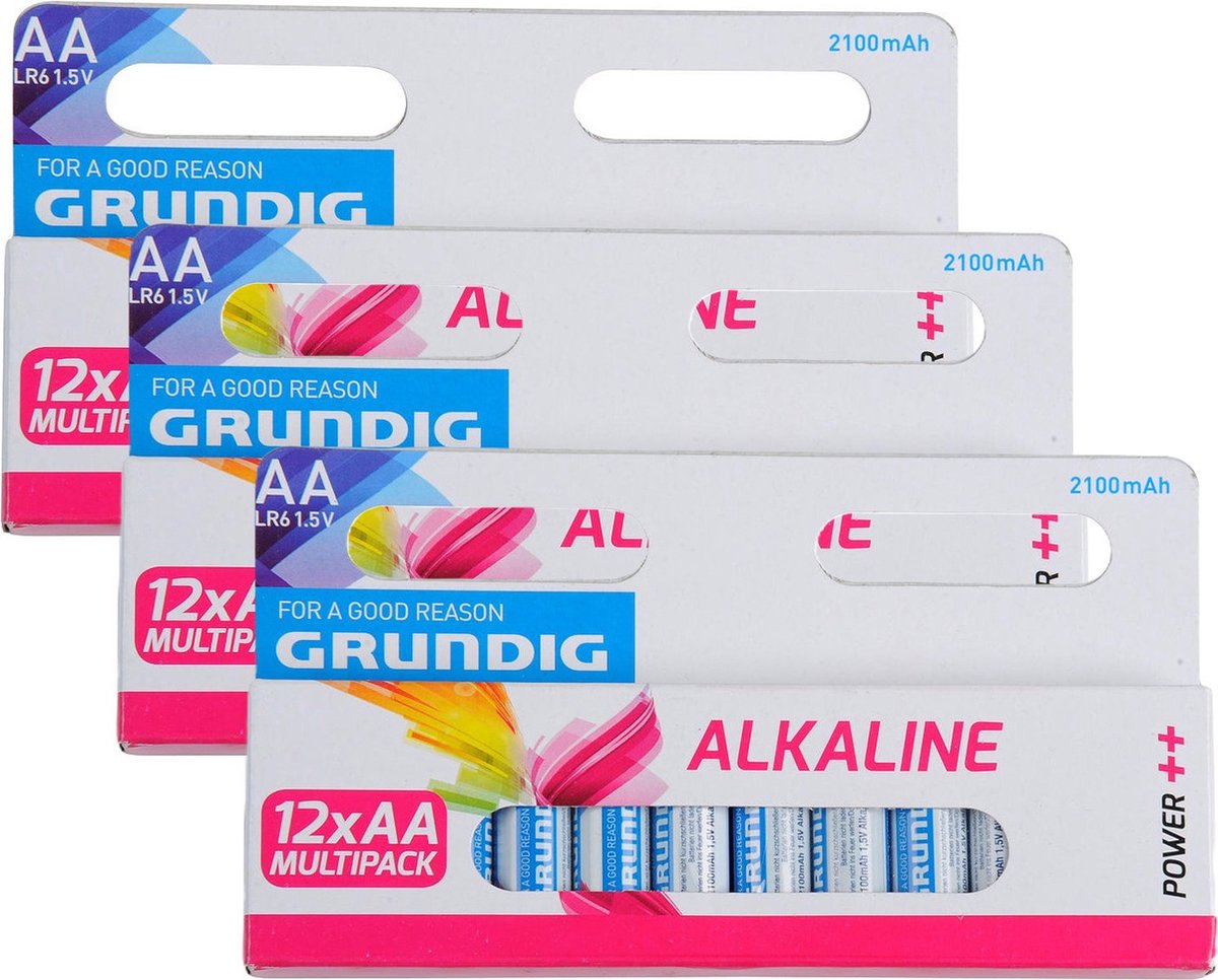 Grunig Batterijen penlites voordeelpakket - AA - 36x stuks