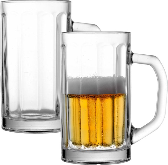 Uniglass Chopes à bière Nicol - 0 litre - verre - 2x pièces - verre à bière - demi-litre - chope à bière
