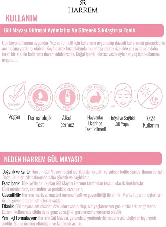 Tekst en iconen die de voordelen van het product uitleggen.