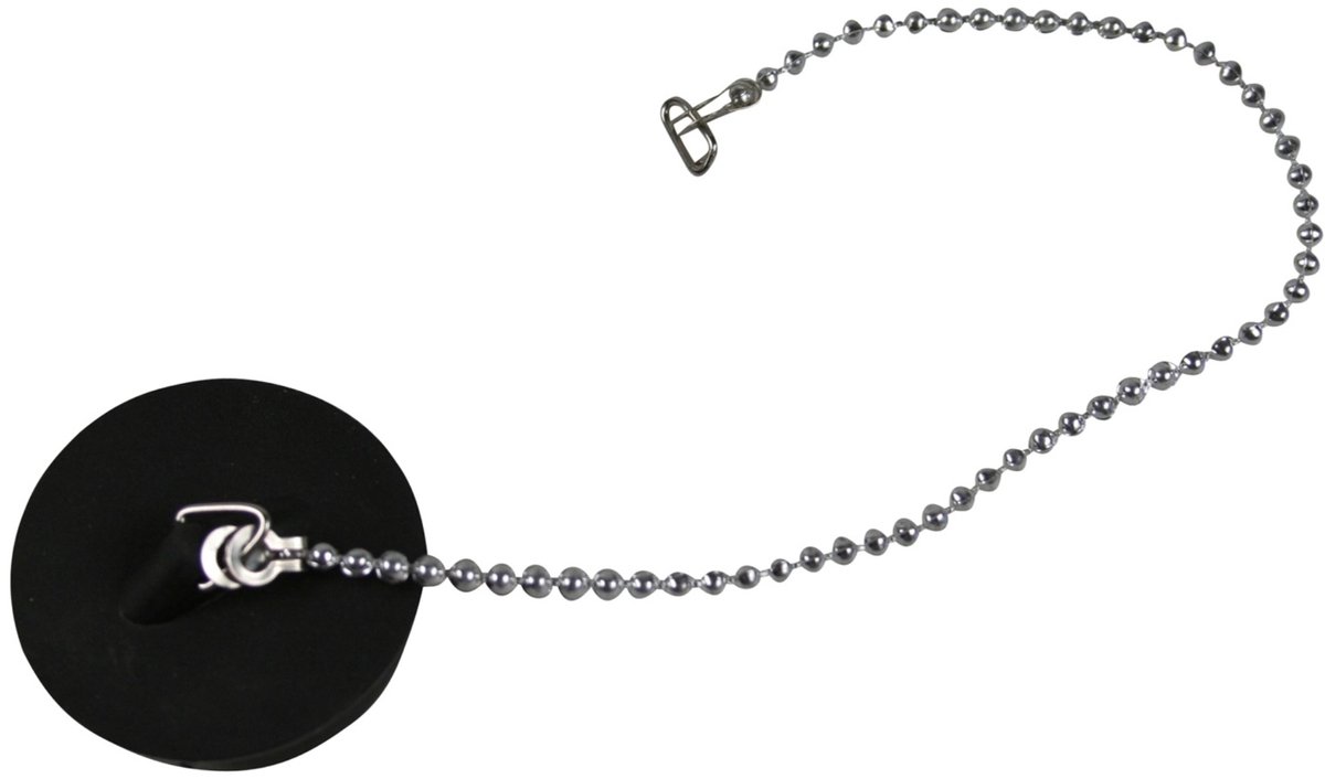 Benson Afvoerstop - 39 mm / 21 cm - gootsteen dop - gootsteenstopper - met RVS ketting
