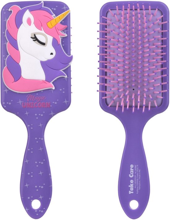 Unicorn - Brosse à cheveux - Pour Filles - Brosse à cheveux anti-emmêlement - Violet