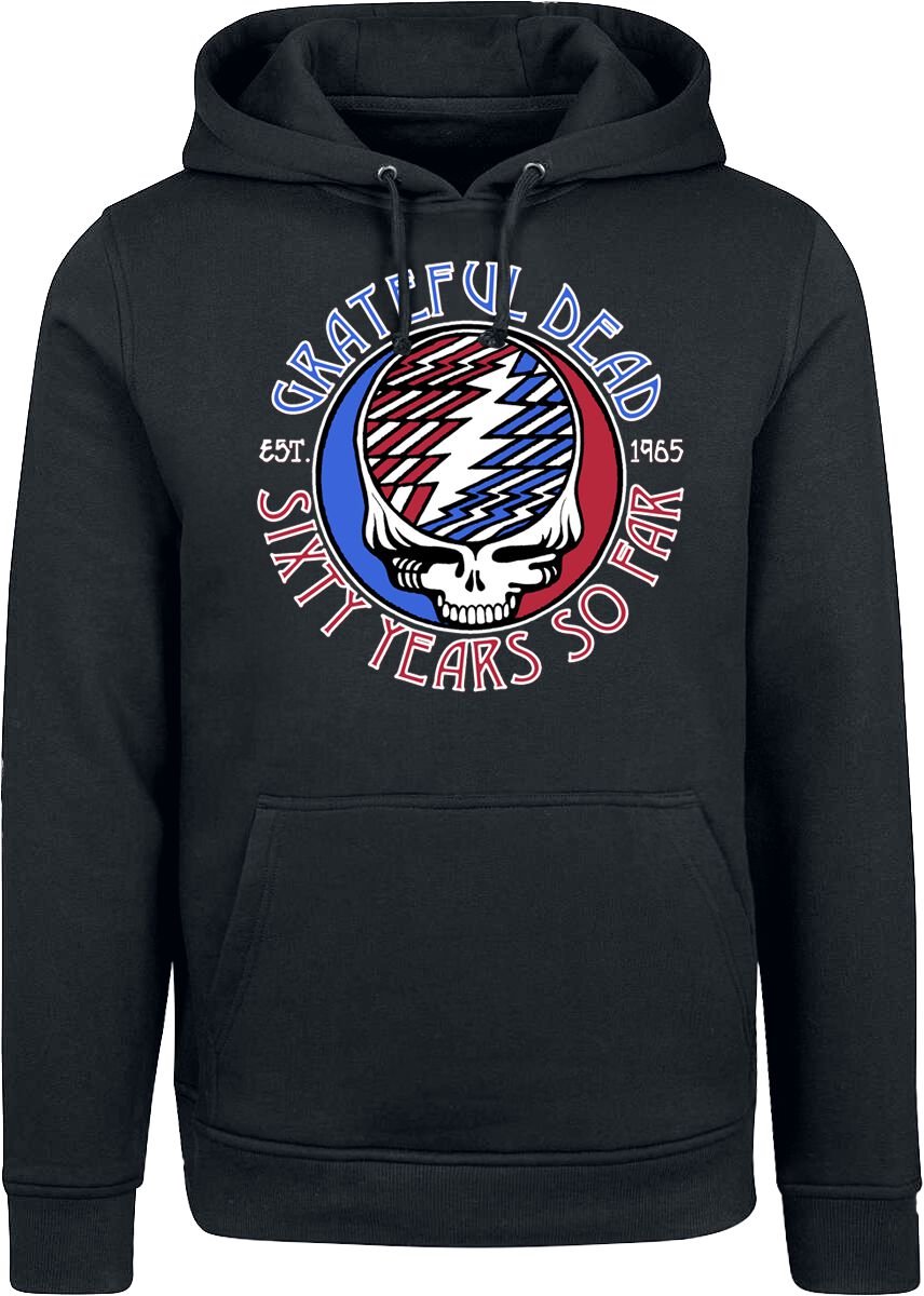 Grateful Dead Stealie 60th Bolts Heren Trui met capuchon - zwart - S