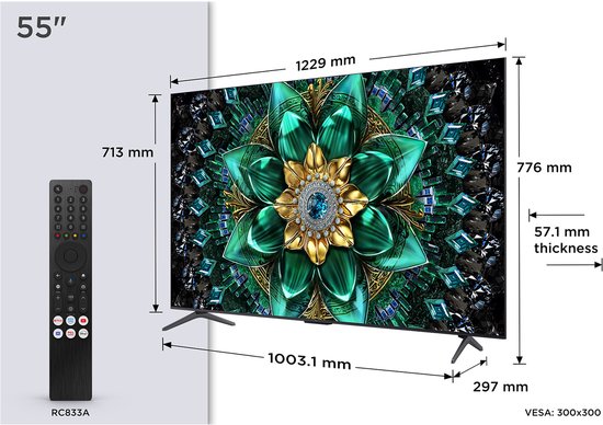 TCL 55Q6C - 55 inch - 4K QD-MiniLED - 2025 - TCL - €599,00