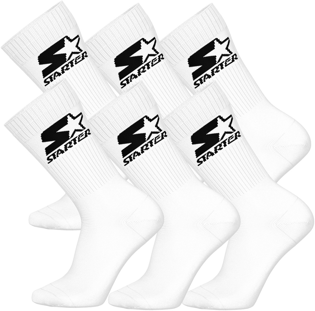 STARTER Crew Socks - 6-pack - Wit - Maat 35/38