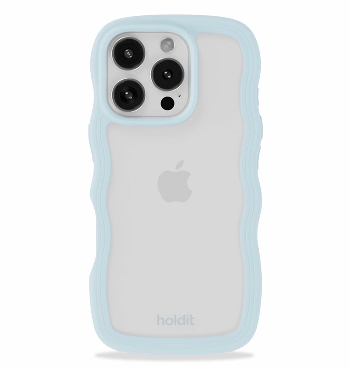 Holdit Wavy Case geschikt voor Apple iPhone 16 Pro Max - Mineral Blue