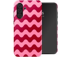 Selencia Hoesje - Geschikt voor Samsung Galaxy A56 (5G) / A36 - Vivid Backcover - Wave Vibes Lipstick