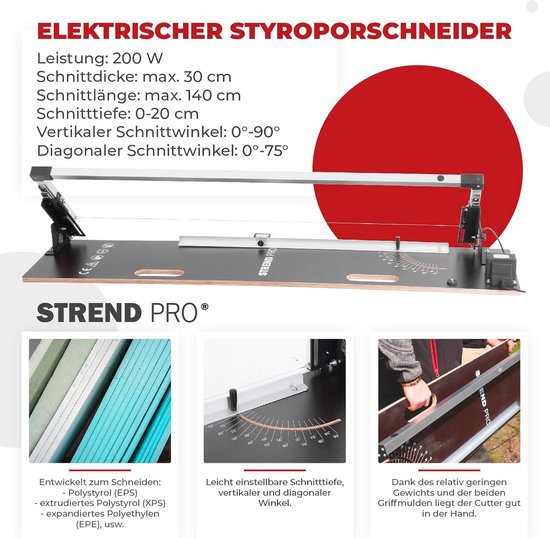 Styrofoam Snijder Piepschuimsnijder Snijdikte 42cm Snijlengte 152cm 0 90  P 010546884872