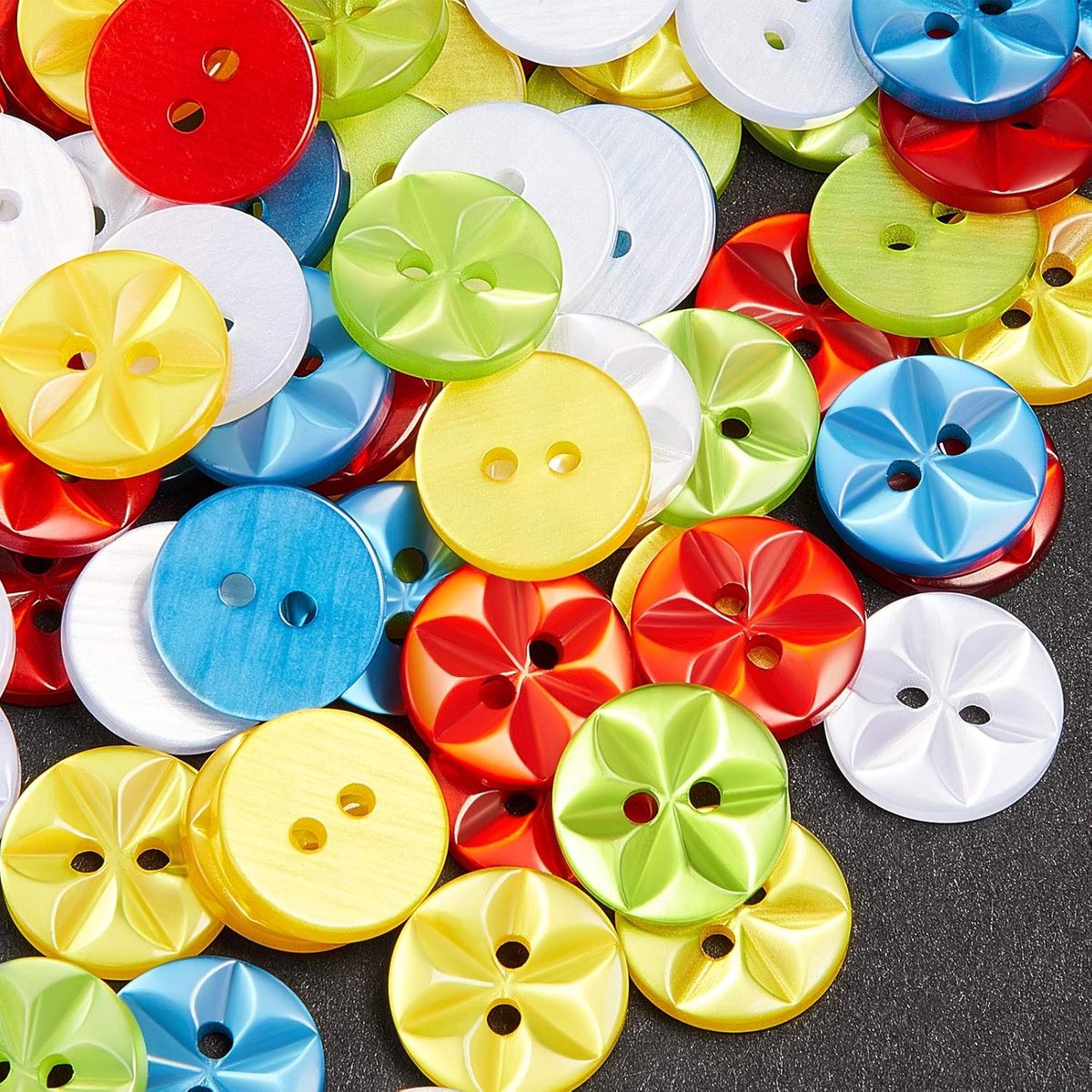 Kleurige Stervormige Knoppen voor DIY - 100 Stuks, 14 mm