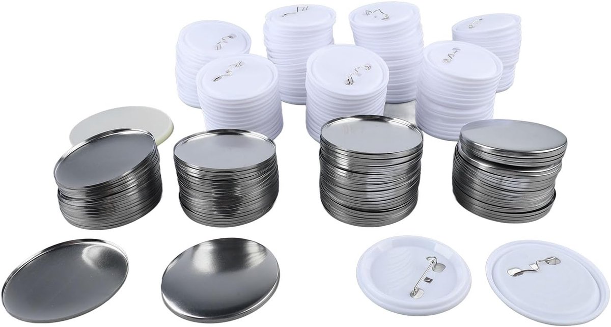 Lege Button Pins Voor Badge Maker - 100 Sets van 58 Mm Ronde Onderdelen