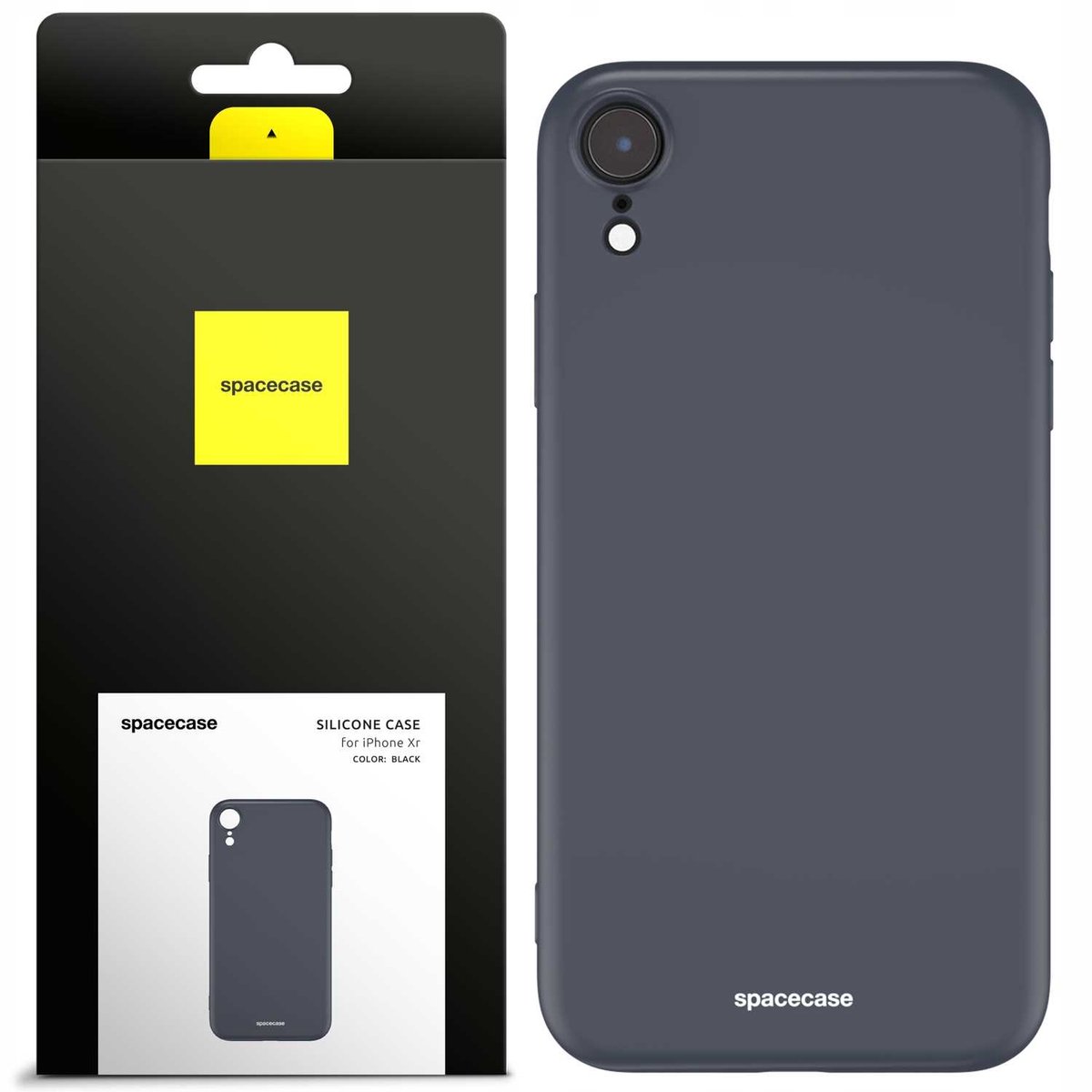 Spacecase Siliconen Hoesje Voor Iphone Xr Zwarte Telefoonbescherming
