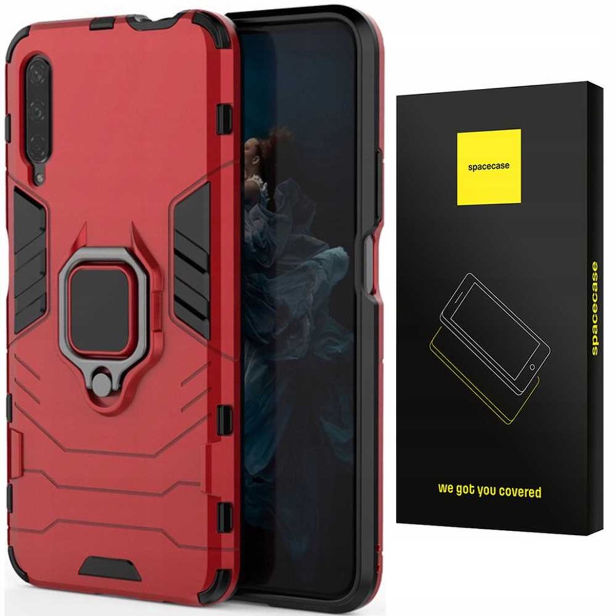 Spacecase Case Cover Voor Honor 9X P Smart Pro Rood
