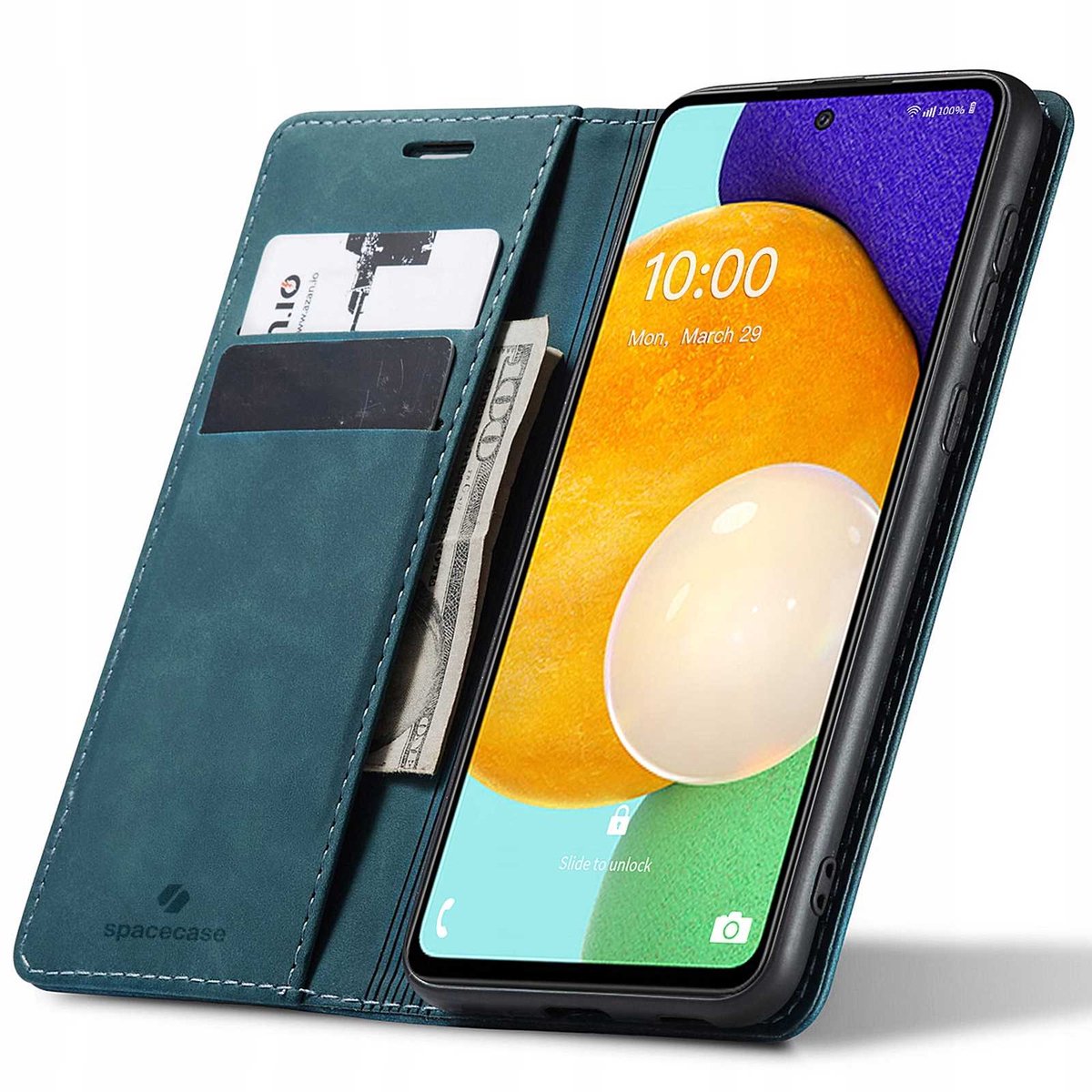 Spacecase Wallet Galaxy A53 Hoesje Voor Samsung Telefoon Blauw