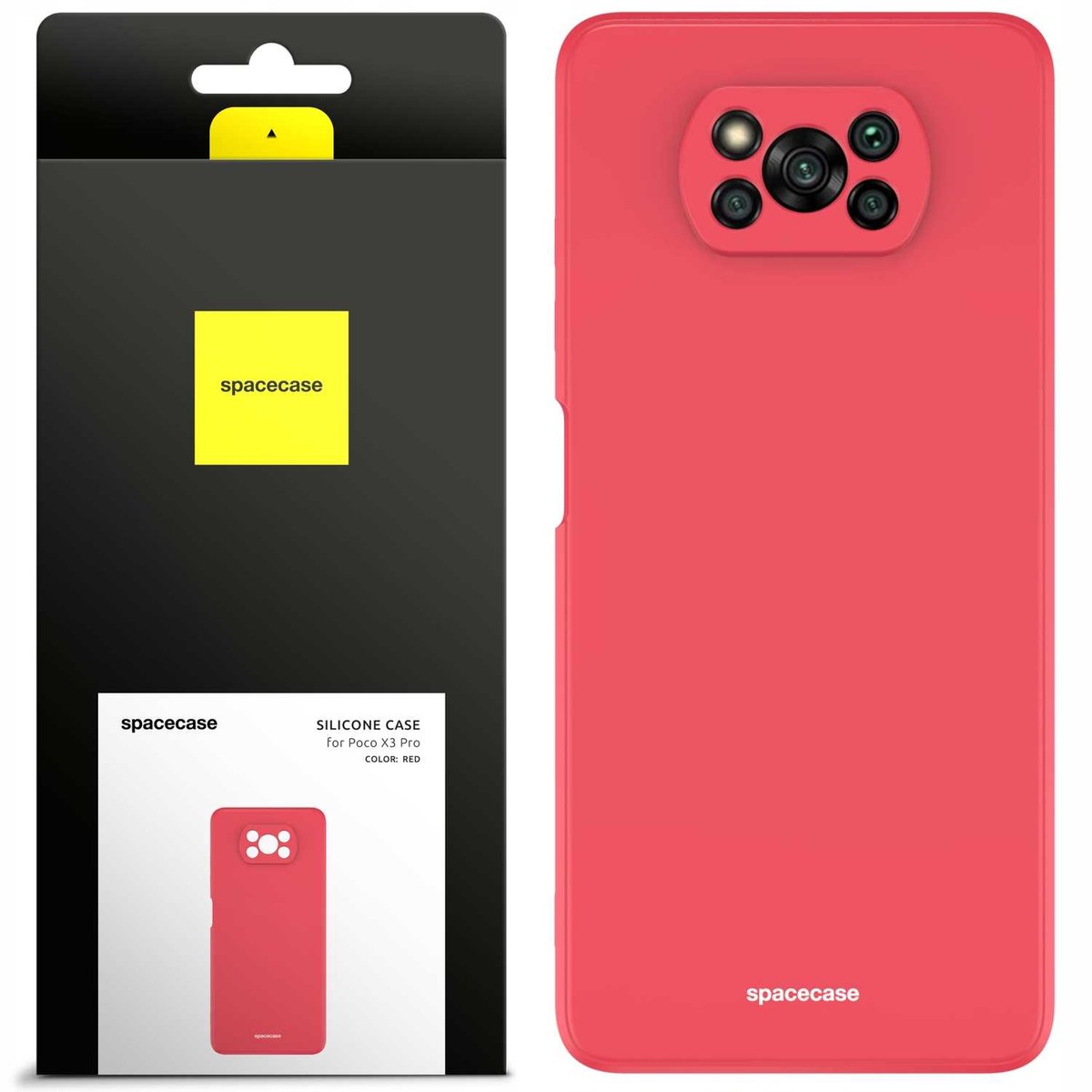 Spacecase Siliconen Hoesje Poco X3 Pro Nfc Rood Voor Telefoon