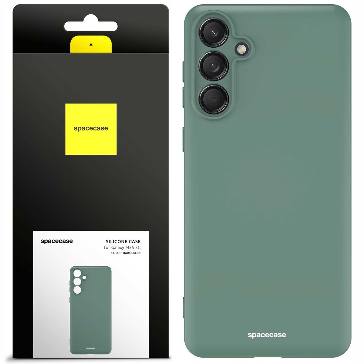 Spacecase Siliconen Beschermhoes Voor Samsung Galaxy M55 5G Groen