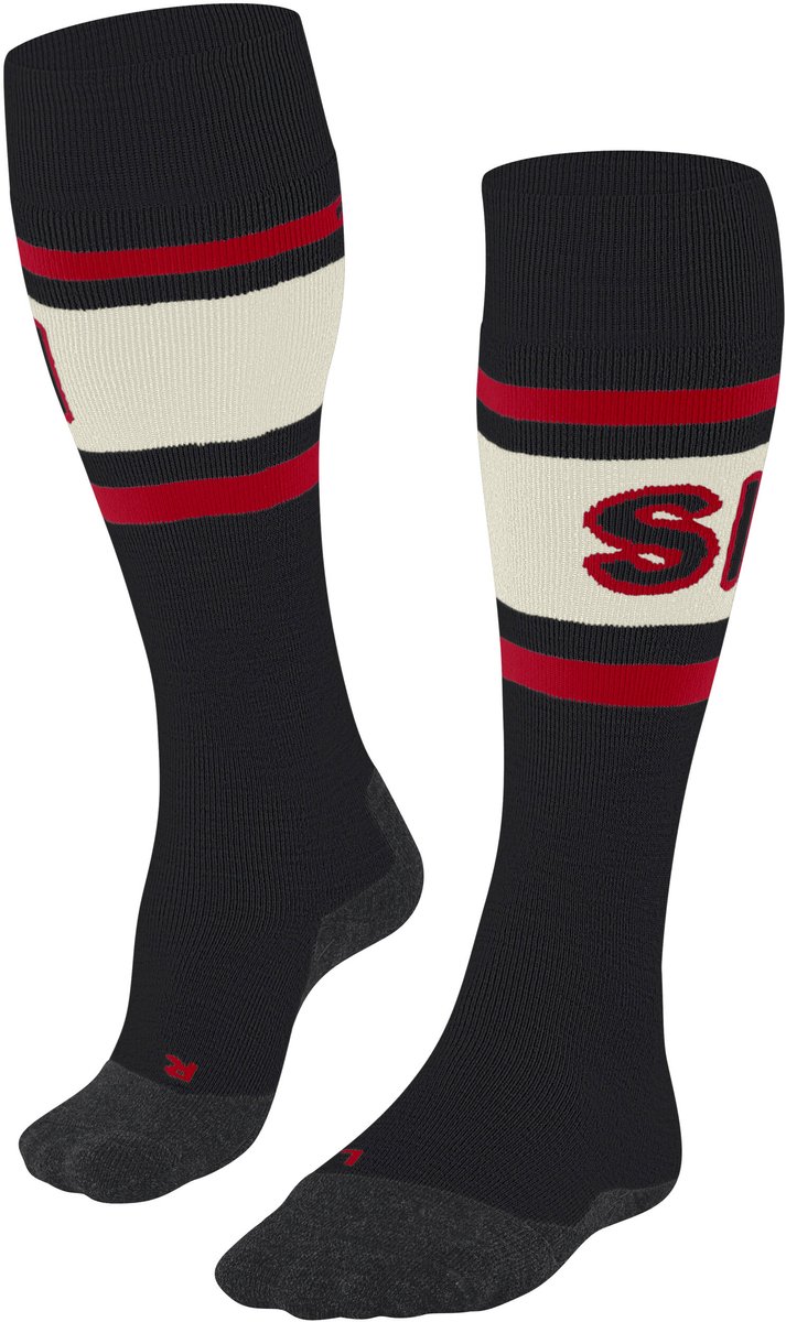 FALKE SK2 Intermediate warm dik Wol Functioneel Materiaal skisokken heren Zwart