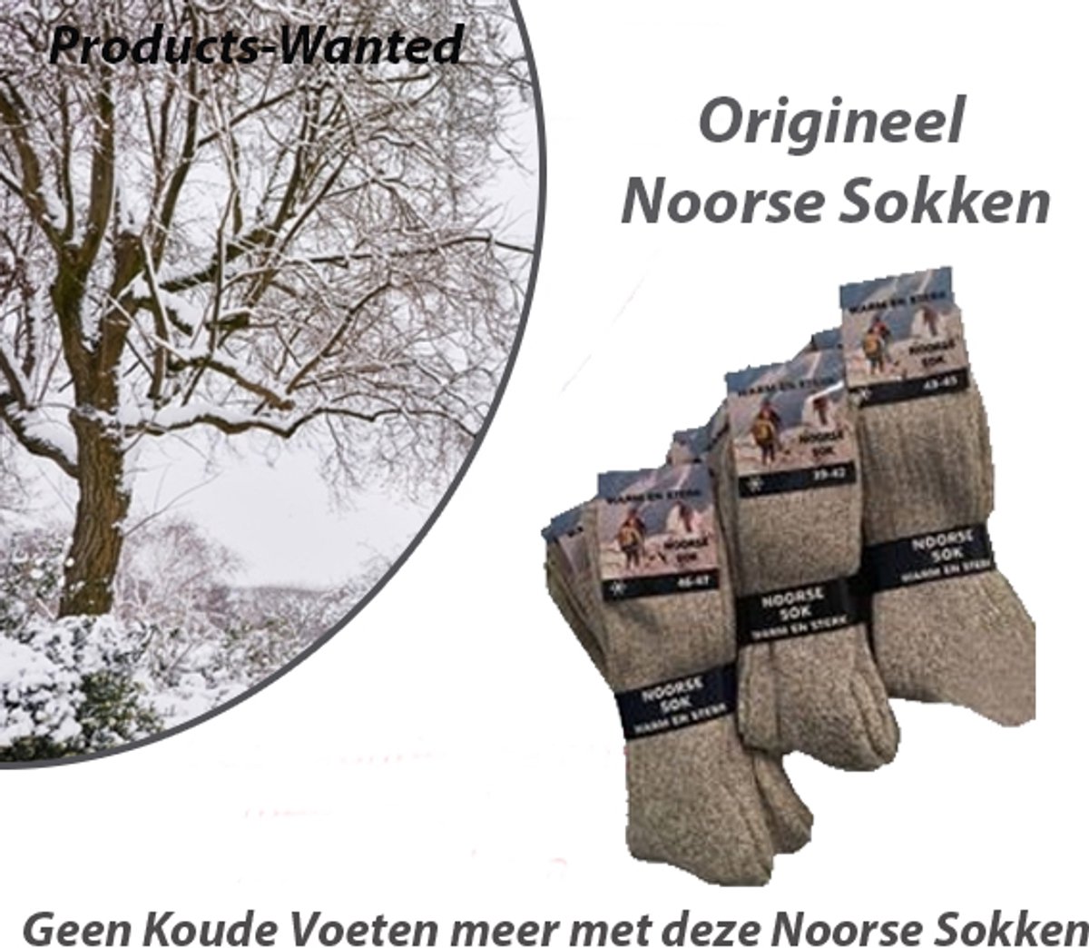 Boru Bamboo - Origineel Noorse Sokken 6 Paar - Maat 43-45