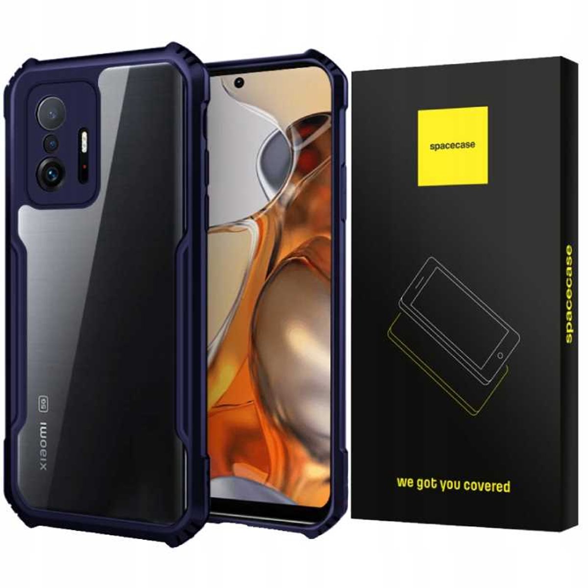 Spacecase Case Cover Voor Xiaomi Telefoon 11T 11T Pro Blauw
