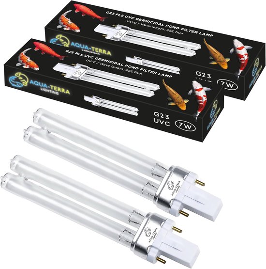 Vijverfilterlampen 7W - UVC Ultraviolet Lampen voor Tuinvijverfilters - Kiemdodende G23 2-pins PLS Lampvoet