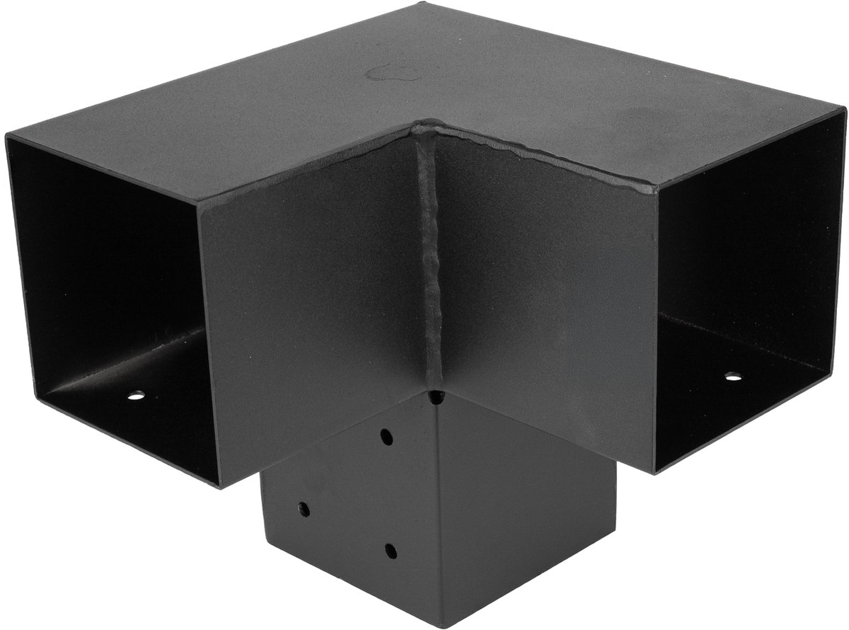 Wovar Pergola Hoekverbinding Zwart voor 12 x 12 cm balken Kubus model | Per Stuk