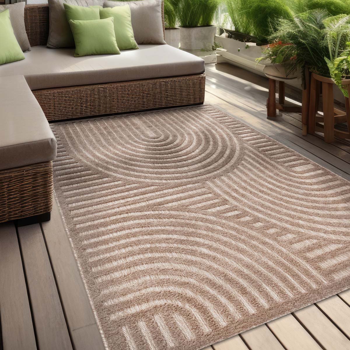 Binnen & buitenkleed - Reza beige 160x220 cm