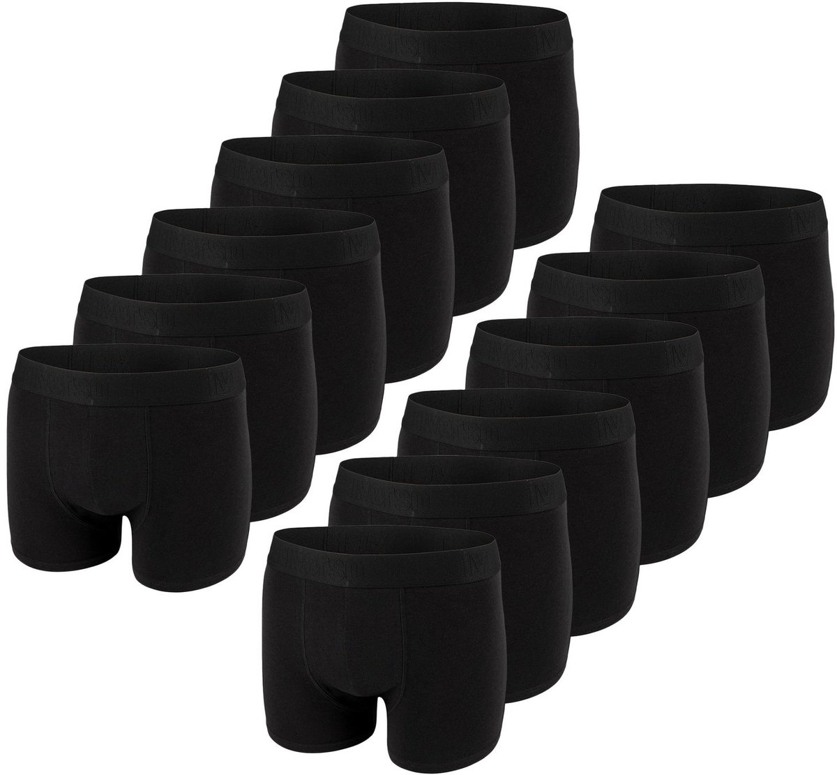 riverso Heren Boxershorts RIVOle 12 Pack Zwart S Geen krassend label