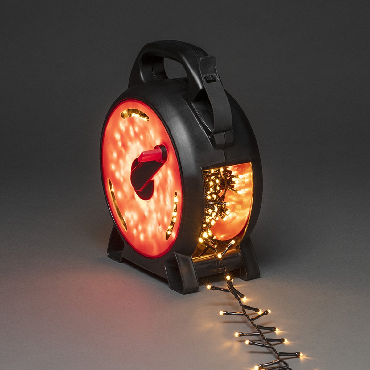 Cluster Lichtsnoer op kabelhaspel voor buiten - 400 LEDs - 2100K Amber - IP44 – 8,8 meter – Kerstverlichting – foto 4