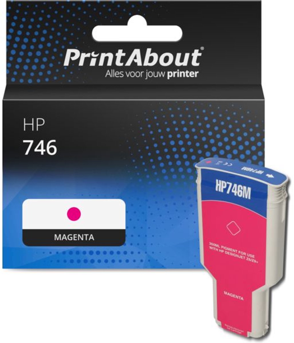 PrintAbout huismerk Inktcartridge 746 (P2V78A) Magenta geschikt voor HP