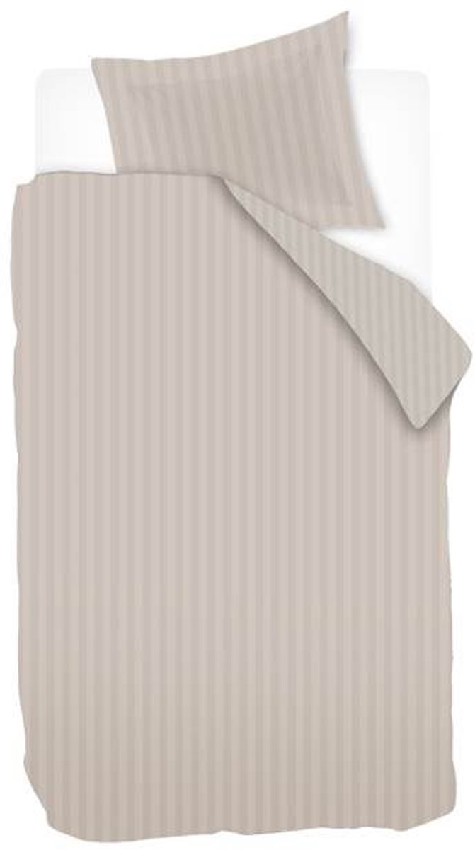 Ivorlyn Kent Dekbedovertrek - Eenpersoons - 140x200/220 cm - Light Taupe