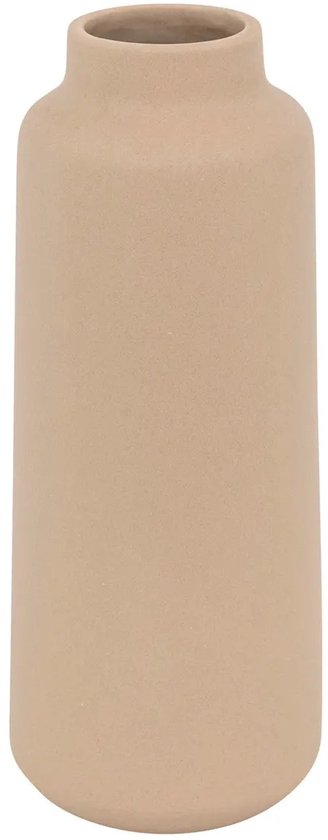 Atmosphera Bloemenvaas Emporor - mat lichtroze - keramiek - D12 x H30 cm - stelen en boeketten