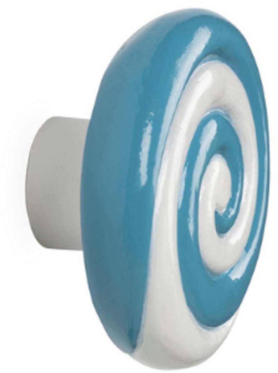 Bitten Candy Swirl wandhaak - Blauw