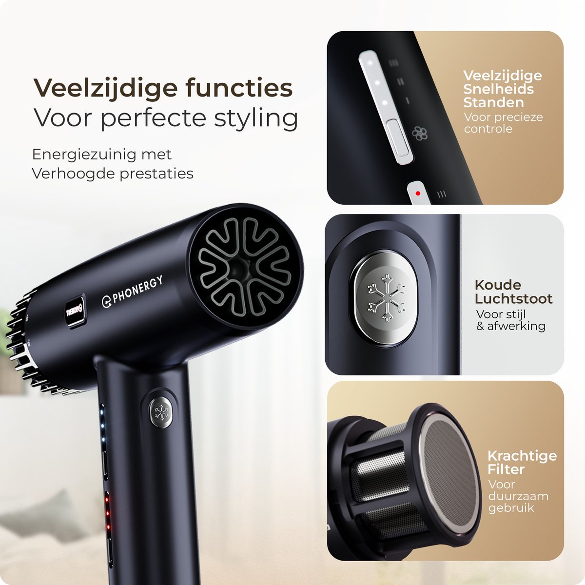 Phonergy Turbosonic - Föhn - Haardroger - 2300 Watt - 2025 - afbeelding 3