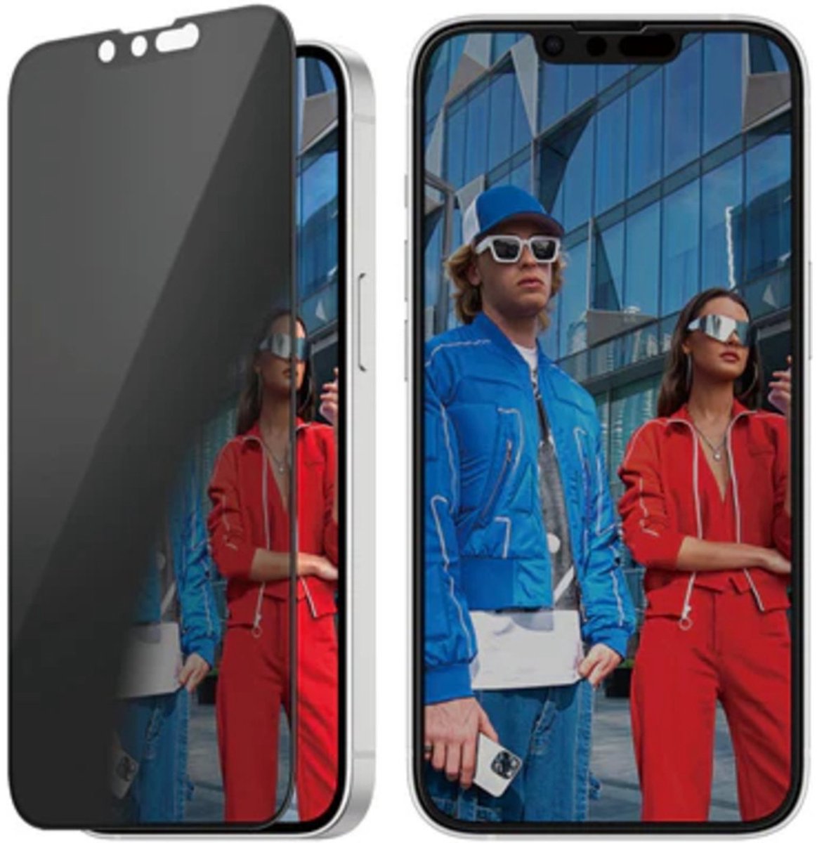 PanzerGlass Screenprotector geschikt voor Apple iPhone 13 Pro Glazen | PanzerGlass Ultra-Wide Fit Privacy Screenprotector Privacy - Case Friendly - Zwart