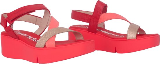 Wonders Pandora - Sandale femme - Rouge - Pointure 39 (EU) 6 (UK)