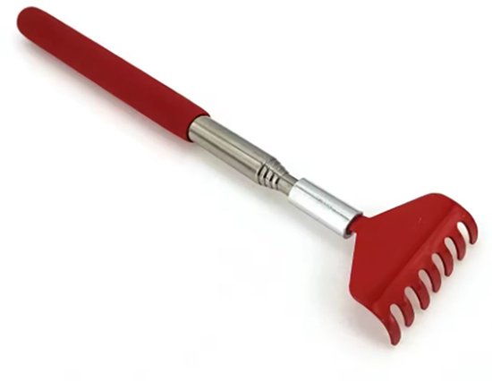 Actie4you® - Stevige Uitschuifbare Ruggenkrabber - 56 cm - Stevige ruggenkrabber - Rugkrabber - Rood