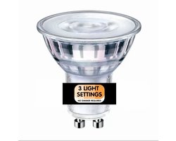 ETH Sceneswitch + Memory GU10 led 4.5w/50w 2700k/2500k/2200k 3 standen 50w-25w-10w 500Lm Cri80 230v