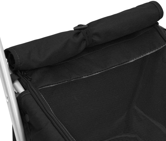 Poussette pour chien vidaXL - Pliable - Zwart - 100 x 49 x 96 cm