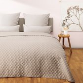 Blumtal Bedsprei 240 x 260 cm - Oek-TEX gecertificeerd - Voor bedden van 180 x 200 cm - Sprei voor bed en bank - Zand