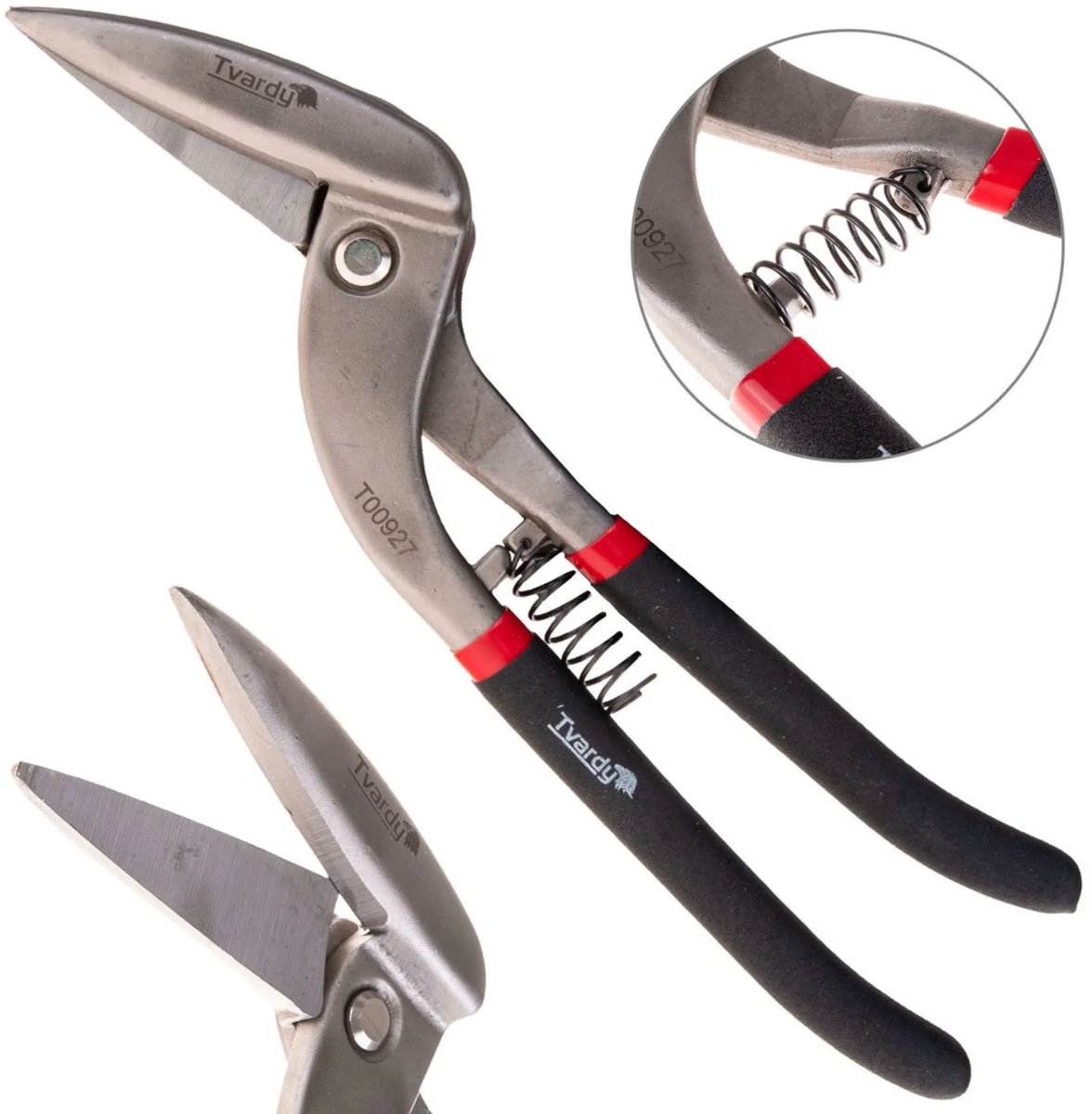 Tvardy Rechtsgebogen pelikaanscharen - CrV staal - 300 mm - Anti-slip handgrepen