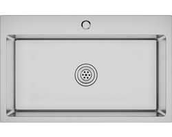 Handgemaakte roestvrijstalen gootsteen - zilver Spoelbak - Inox - Gootsteen - Keukenrenovatie - Badkamerrenovatie