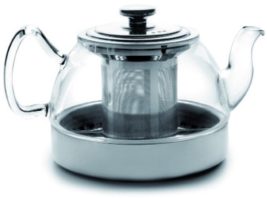 Glazen theepot met filter/infuser 0.6 liter