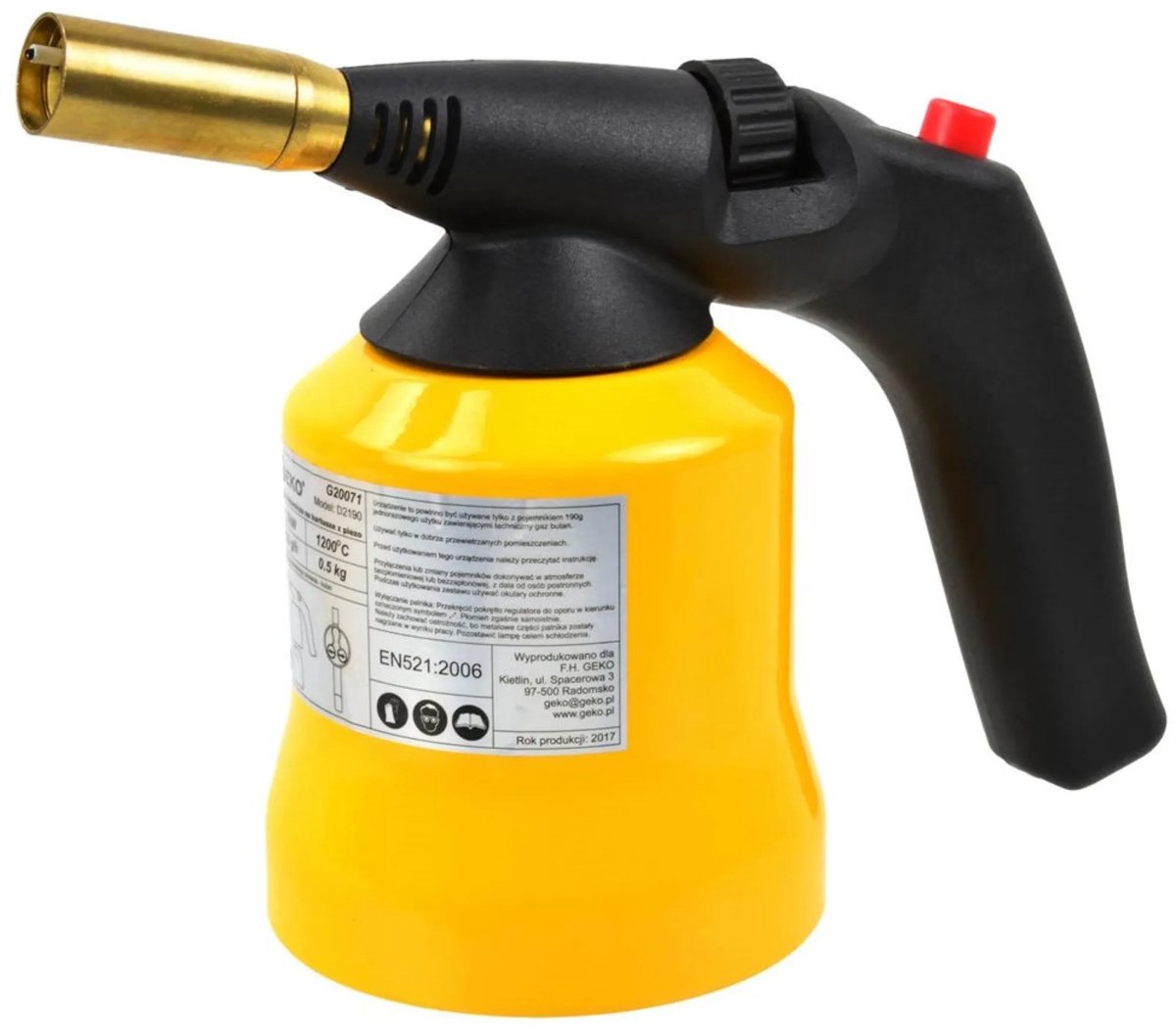 GEKO Blowtorch - Metalen behuizing - Vlamregeling - Piezo-ontsteking