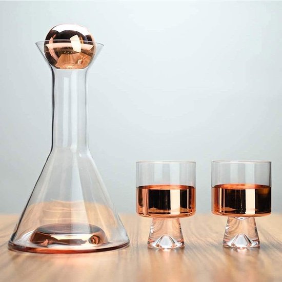 Kristall WhiskyGläser – 2er Gläser Set (315ml) Soleil für Whisky, Bourbon und Old Fashioned Cocktails – Whiskey Geschenkset Box mit Goldfolie