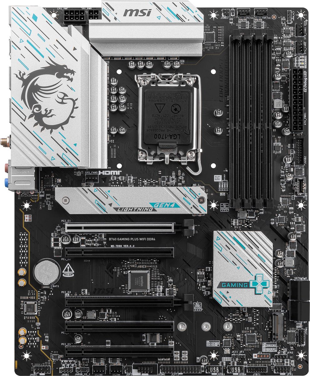 Moederbord Intel MSI B760 GAMING PLUS WIFI DDR4