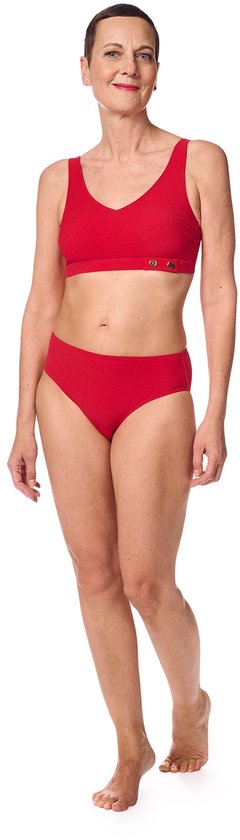 Haut de bikini pour prothèse Amoena Chile Chile SB Top C0008 C0008 - rouge - taille EU 42A / FR 42A