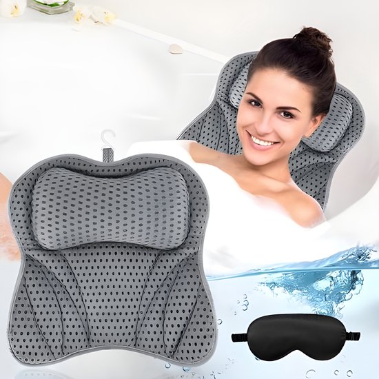 Yuannee Badkussen, 4D ergonomisch badkussen, badkussen met 6 antislip